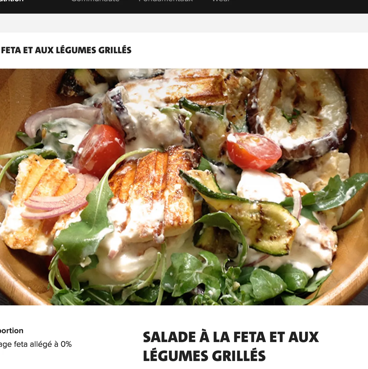 SALADE A LA FETA ET AUX LEGUMES GRILLES